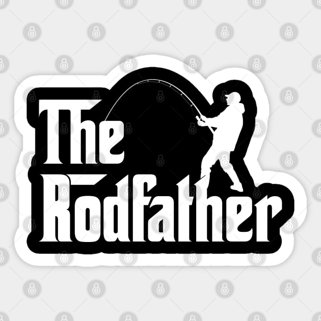 The Rodfather Sticker by DragonTees